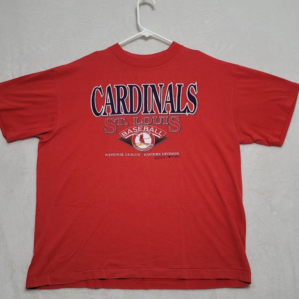 St. Louis Cardinals T-shirt Mens XL 1993 Single Stitch Red Trench Ultra Vintage